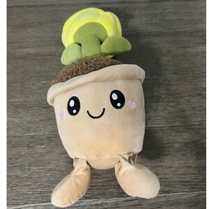 Smoochy Pals Flower Pot Plush Plant Yellow Rose Stuffed‎ Animal Toy Kids
